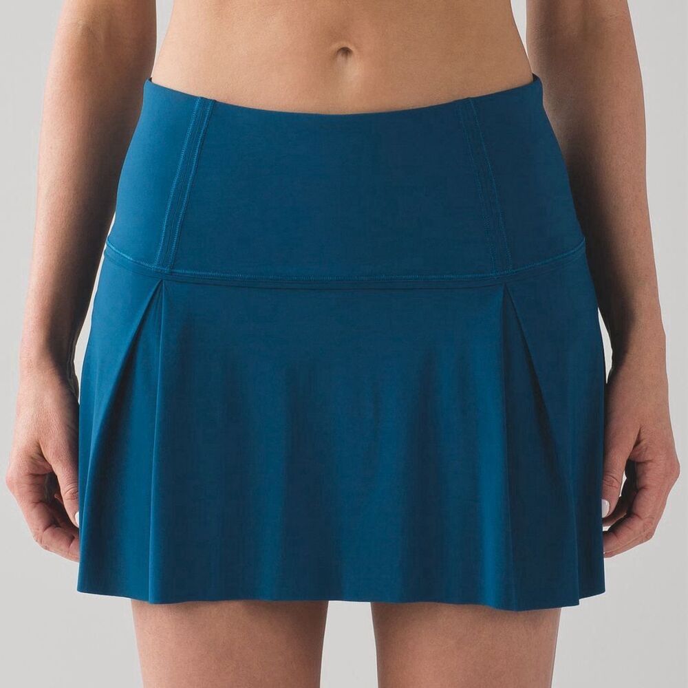 Lululemon Lost in Pace Tennis Panel Skirt Poseidon size 10 Athleisure Activewear